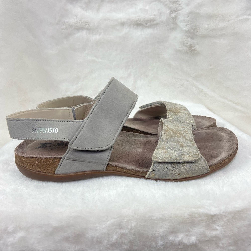 Mephisto Shimmer Gold Gray Python Snakeprint Leat… - image 5